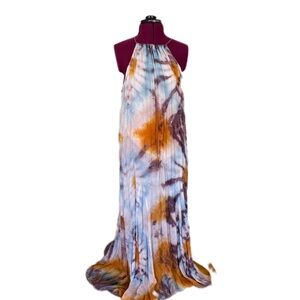 Tie-Dye Halter Maxi Dress Size L